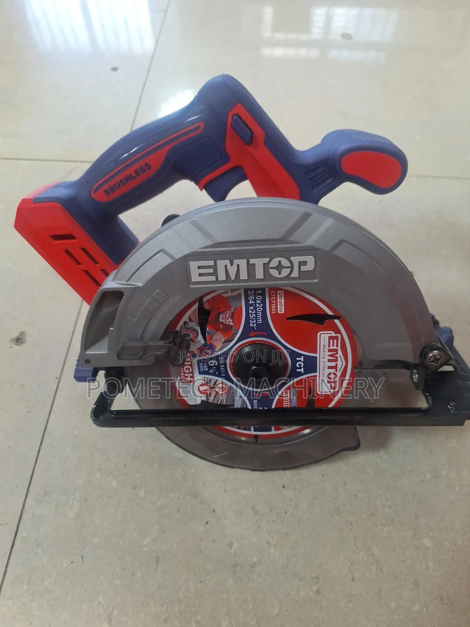 EMTOP Circular Saw Cordless ባትሪ በመጠቀም