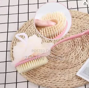 Long Handheld Double Sided Bath Brush ለቆዳ ተስማሚ የሆነ ብሩሽ