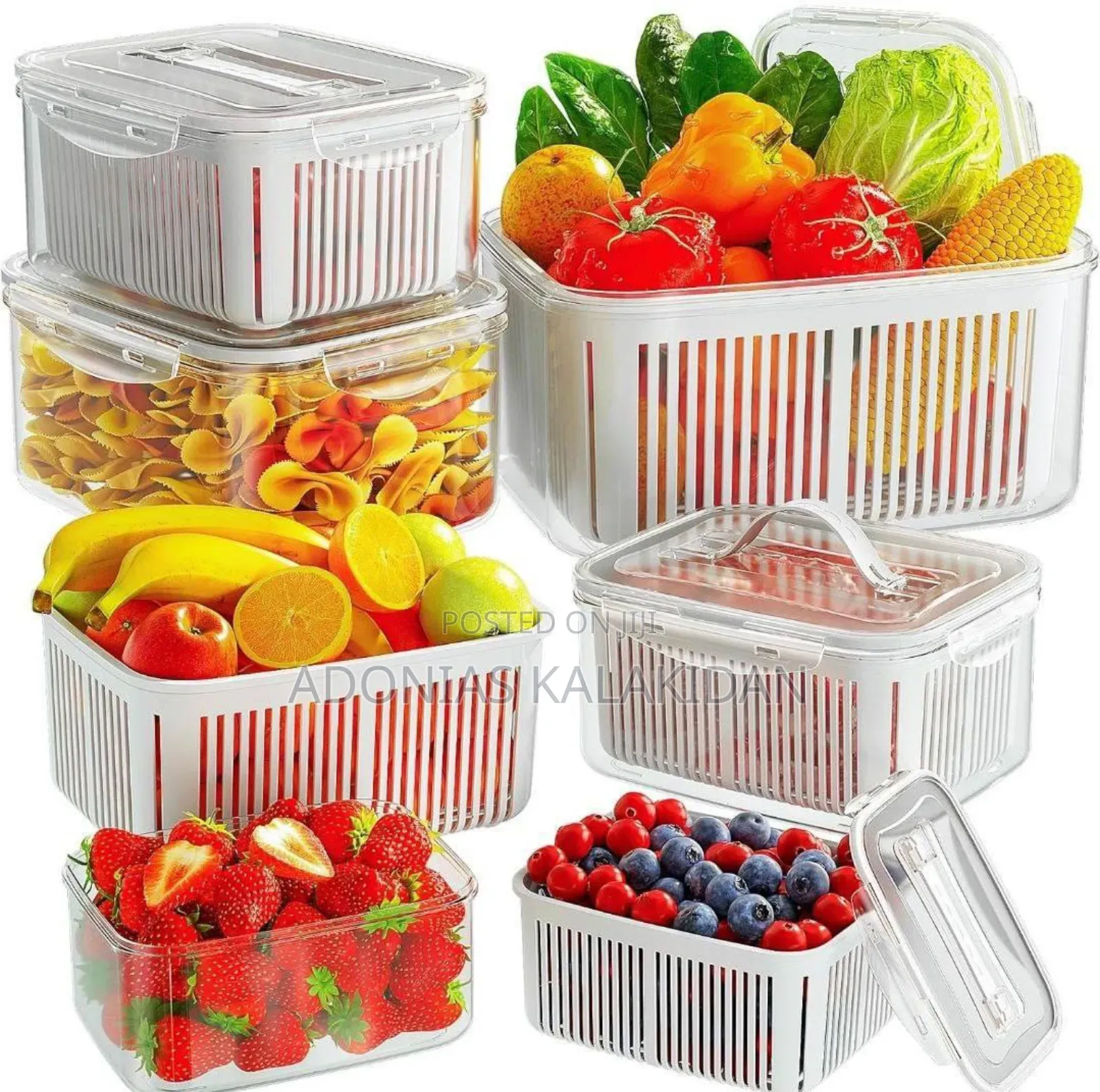 4 Pcs Storage Box For Fruit,Meat, And Vegetables