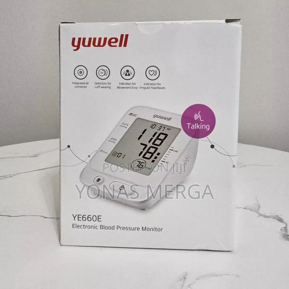 Electronic Blood Pressure Monitor(Yuwell)፯卡bp Monitor፴1bpm