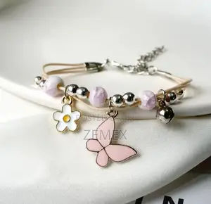 Photo - Pink Butterfly Bracelets Fashion Jewelry Character String