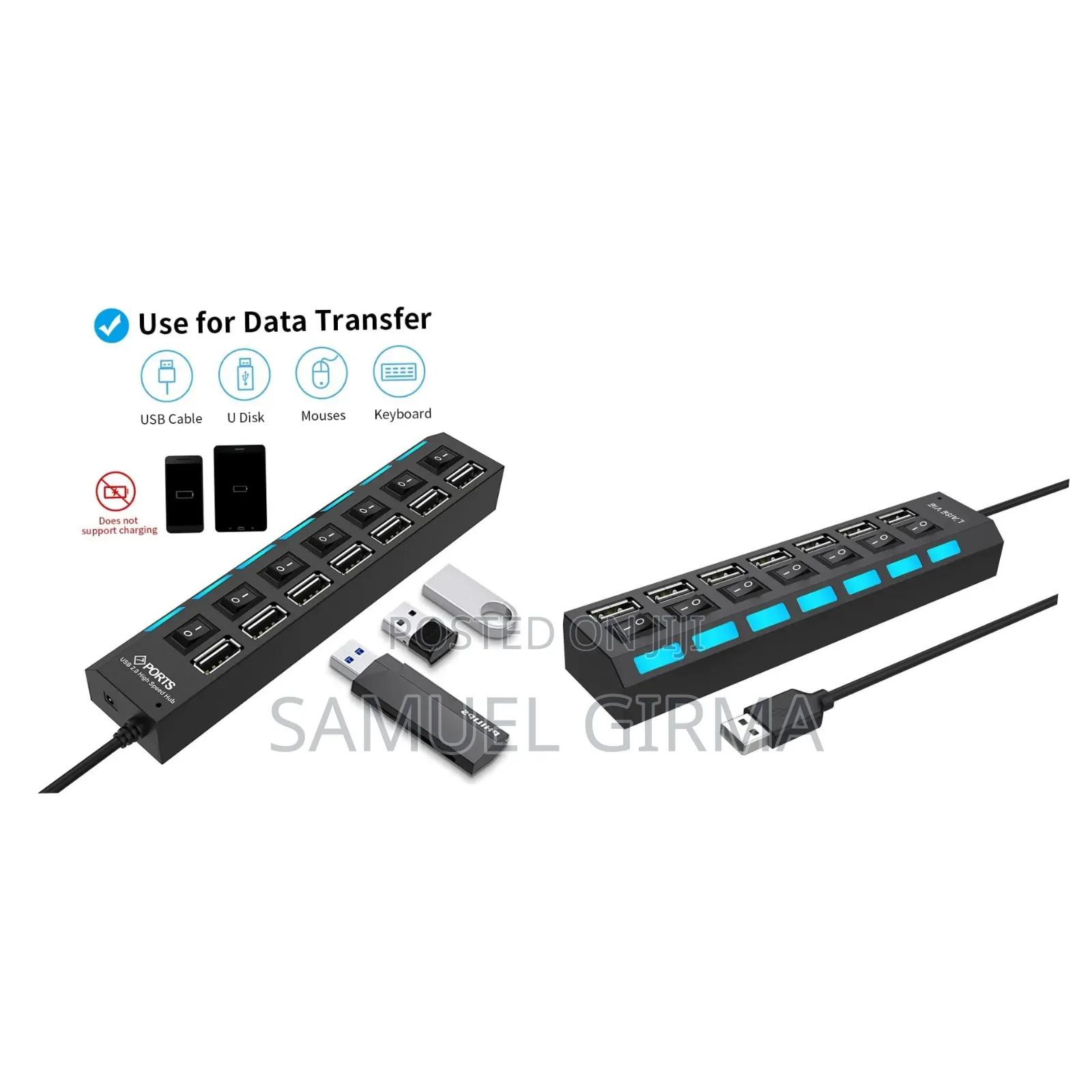 7 Port High Speed Multi Usb Hub