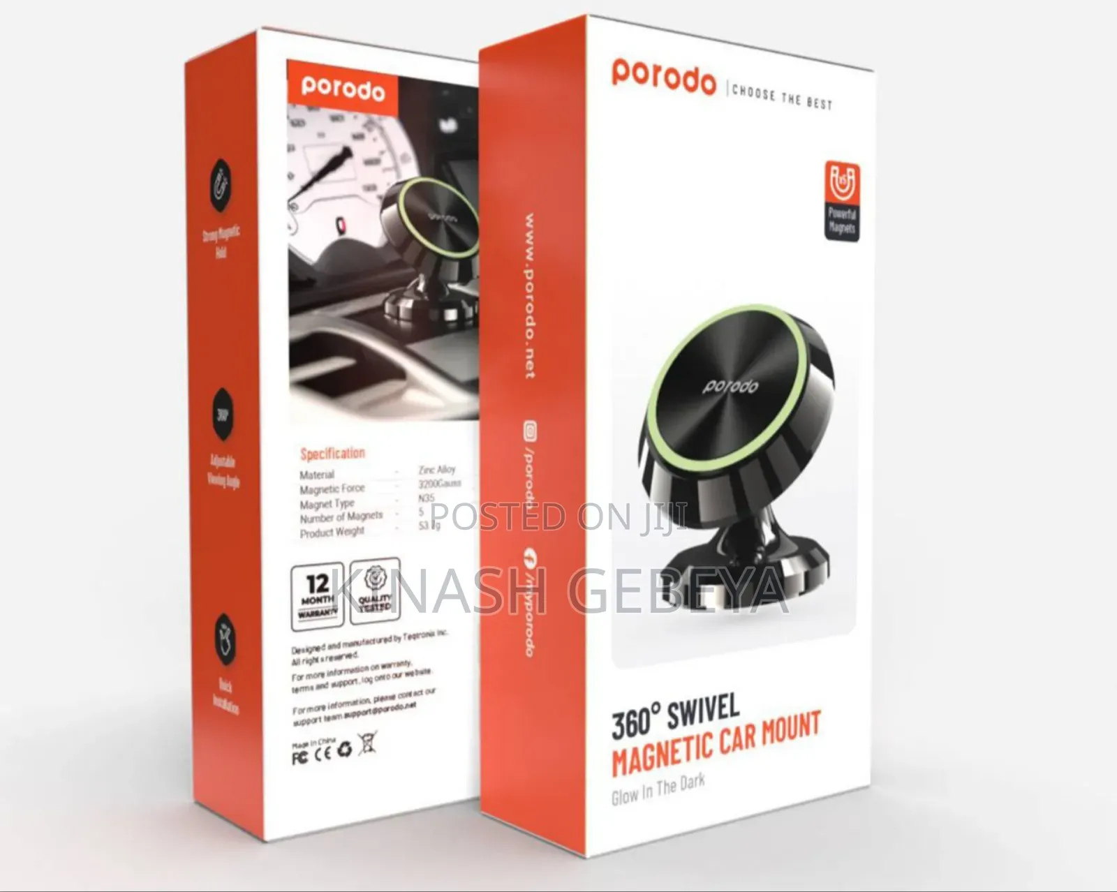 Porodo Magnetic Car Phone Holder