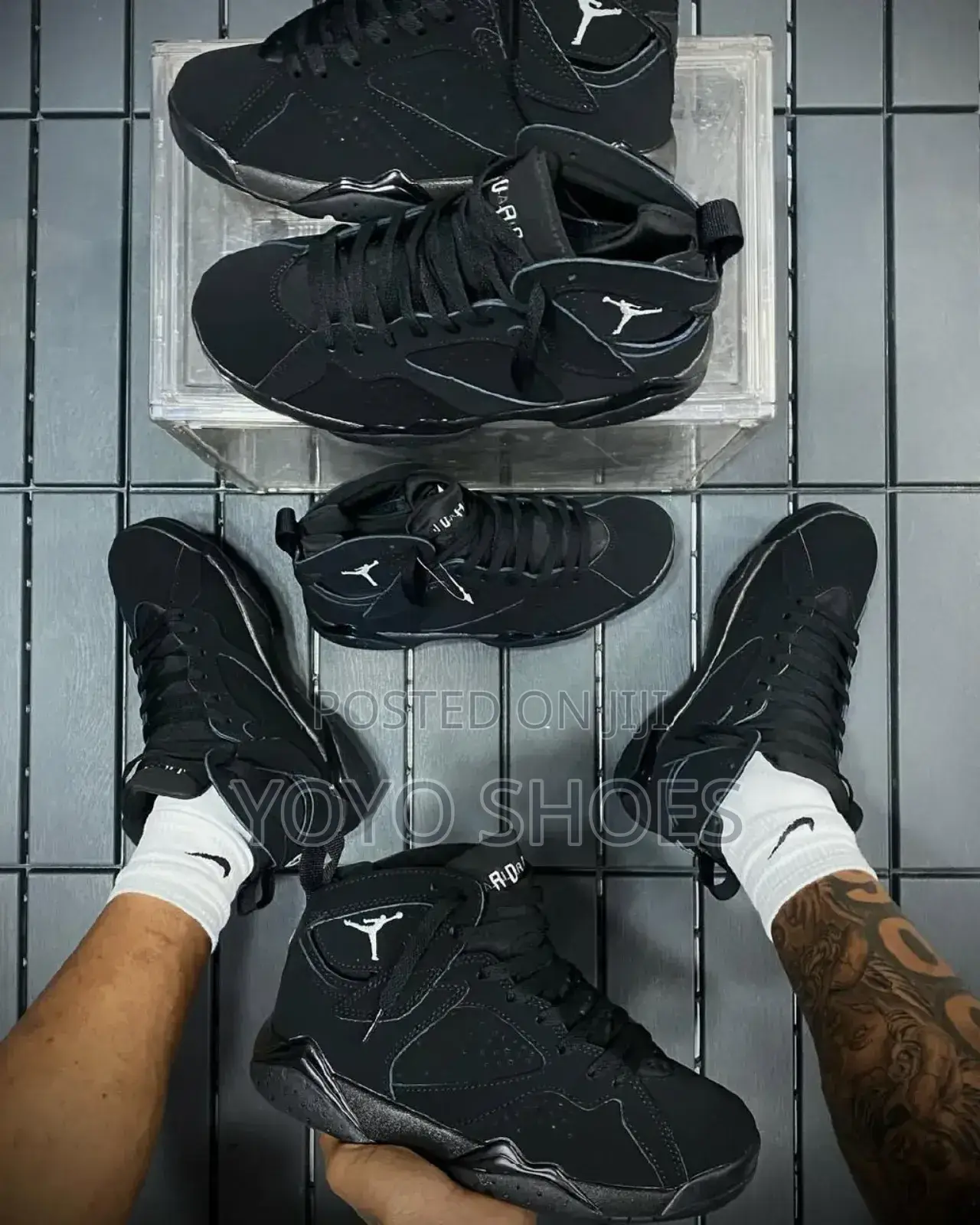 Jordan 7Retro Black Cat Fashion Shoes