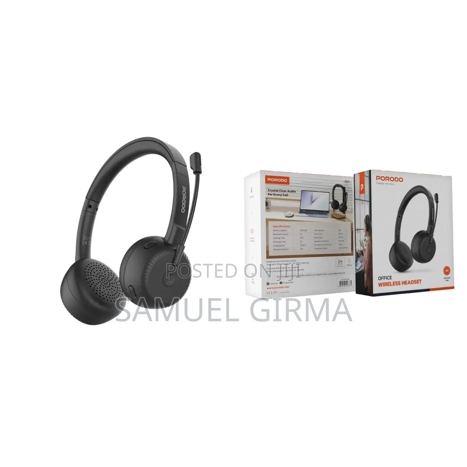 Porodo Office Wireless Headset Original