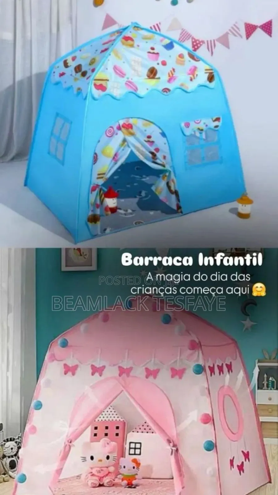 Multi Color Kids Play Tent
