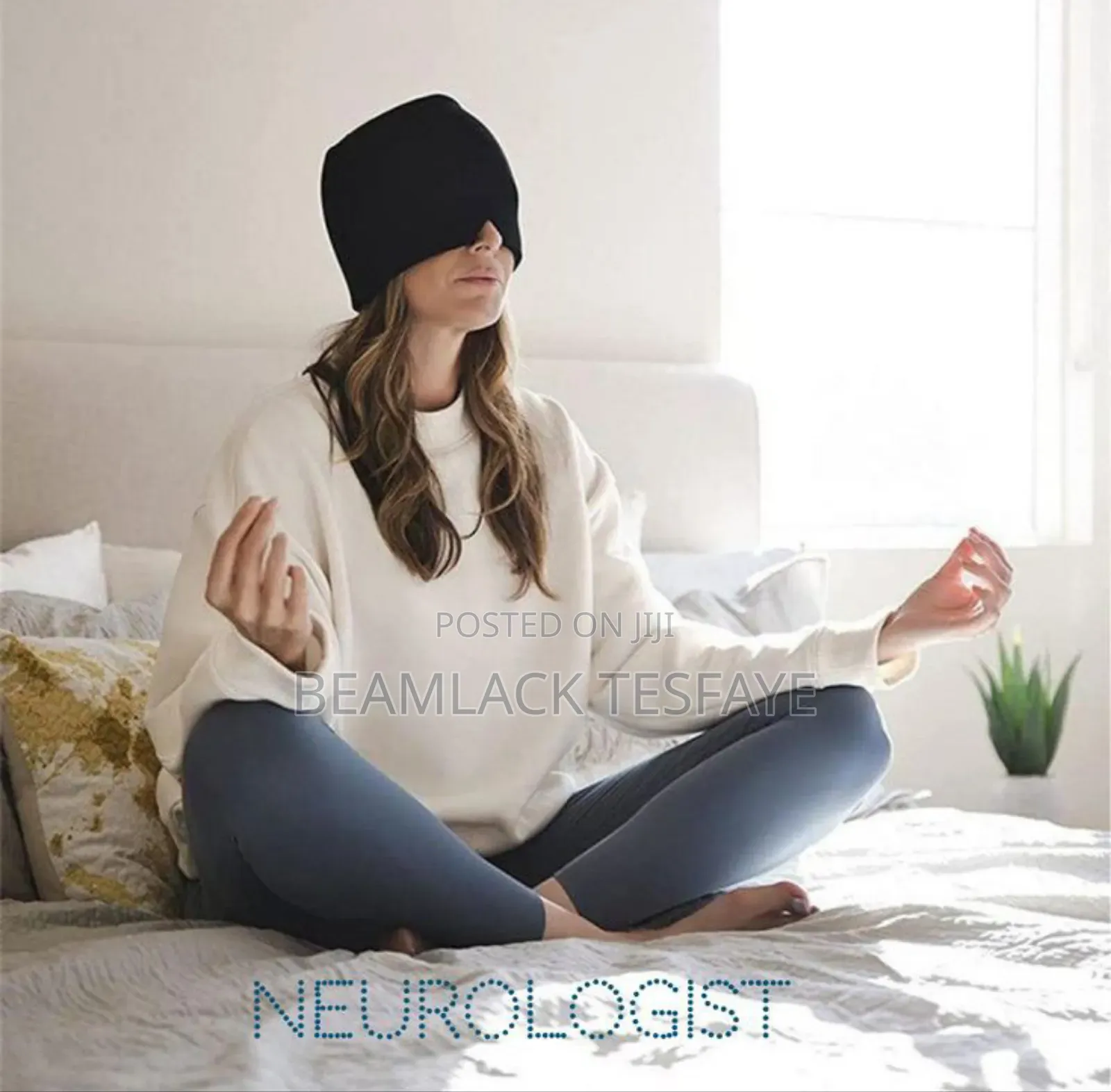 Pink Black Migraine Headache Relief Gel Cap