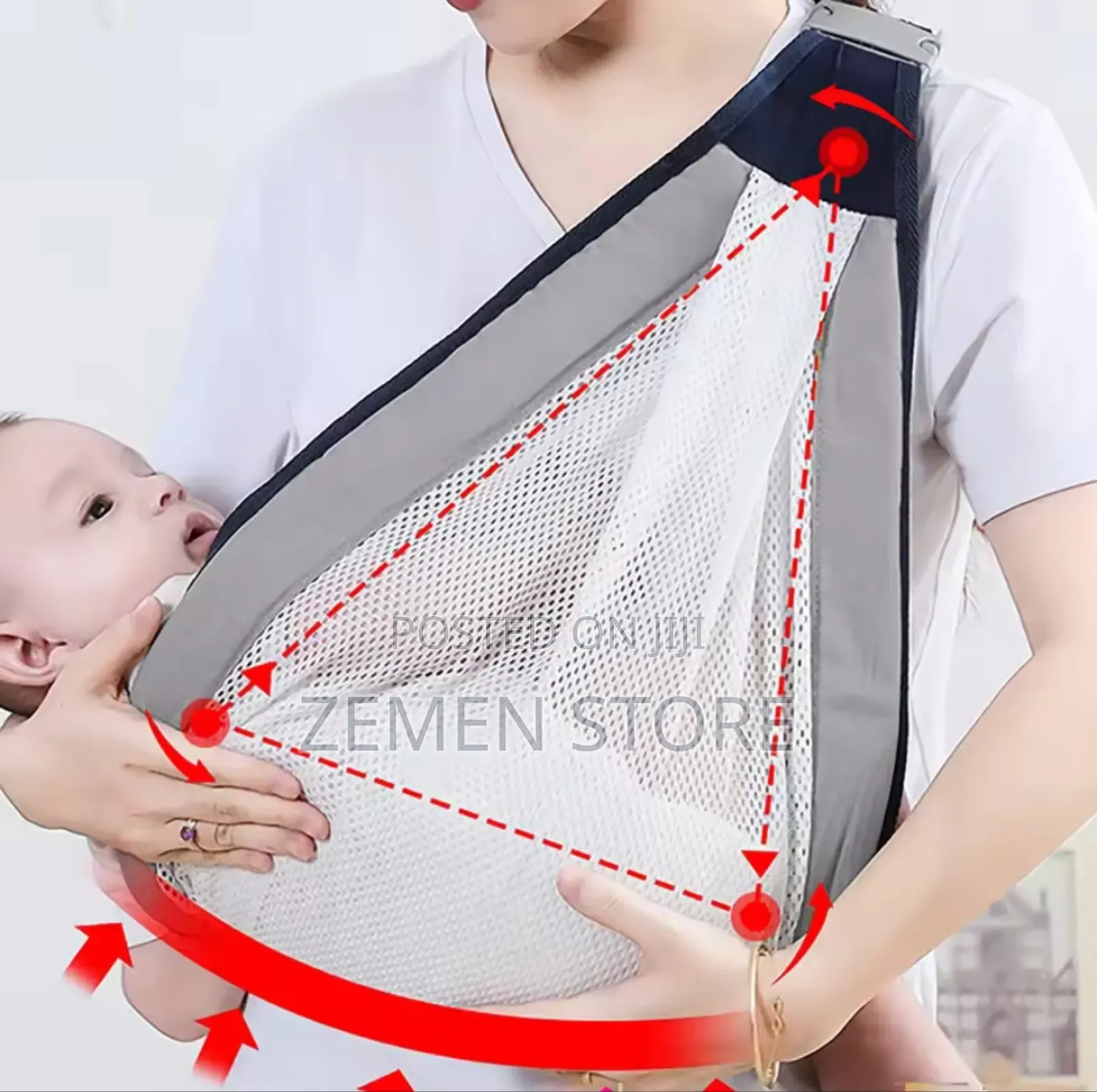 Baby Sling Carrier በተለያየ መንገድ ልጆቹን ለመያዝ ምቹ