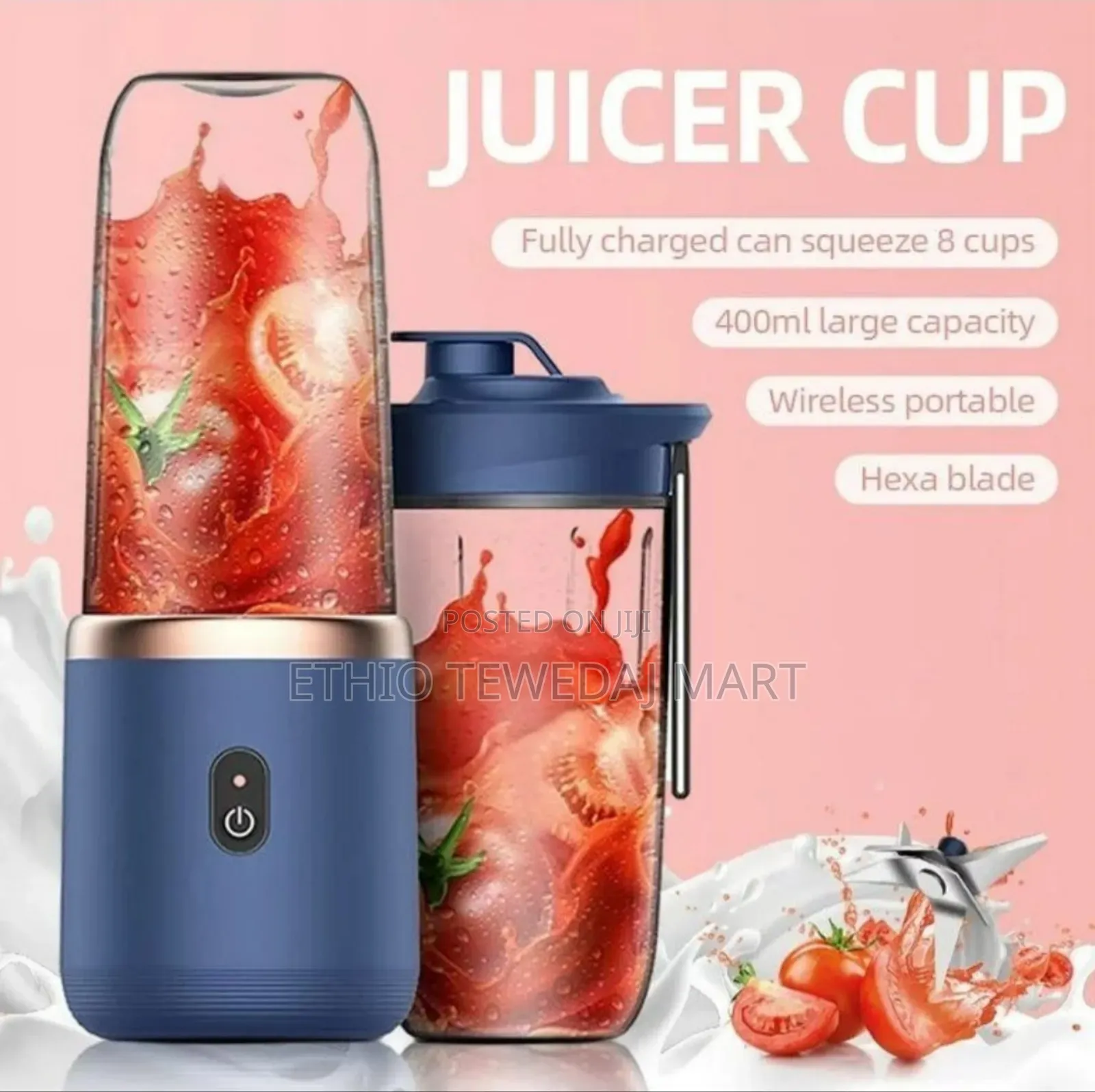 Portable Juicer With Extra Cup