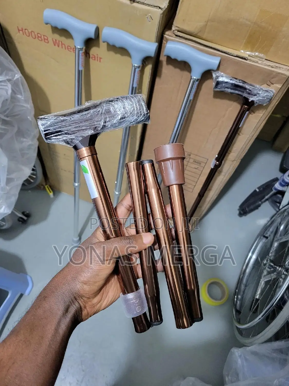 Relax India Adjustable Single Leg Walking Stick for Physical