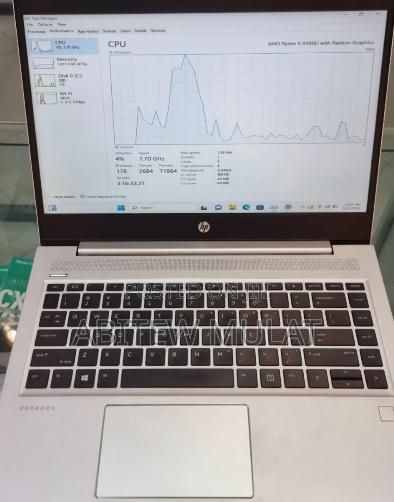 New Laptop HP ProBook 440 G7 8GB AMD Ryzen 5 SSD 512GB