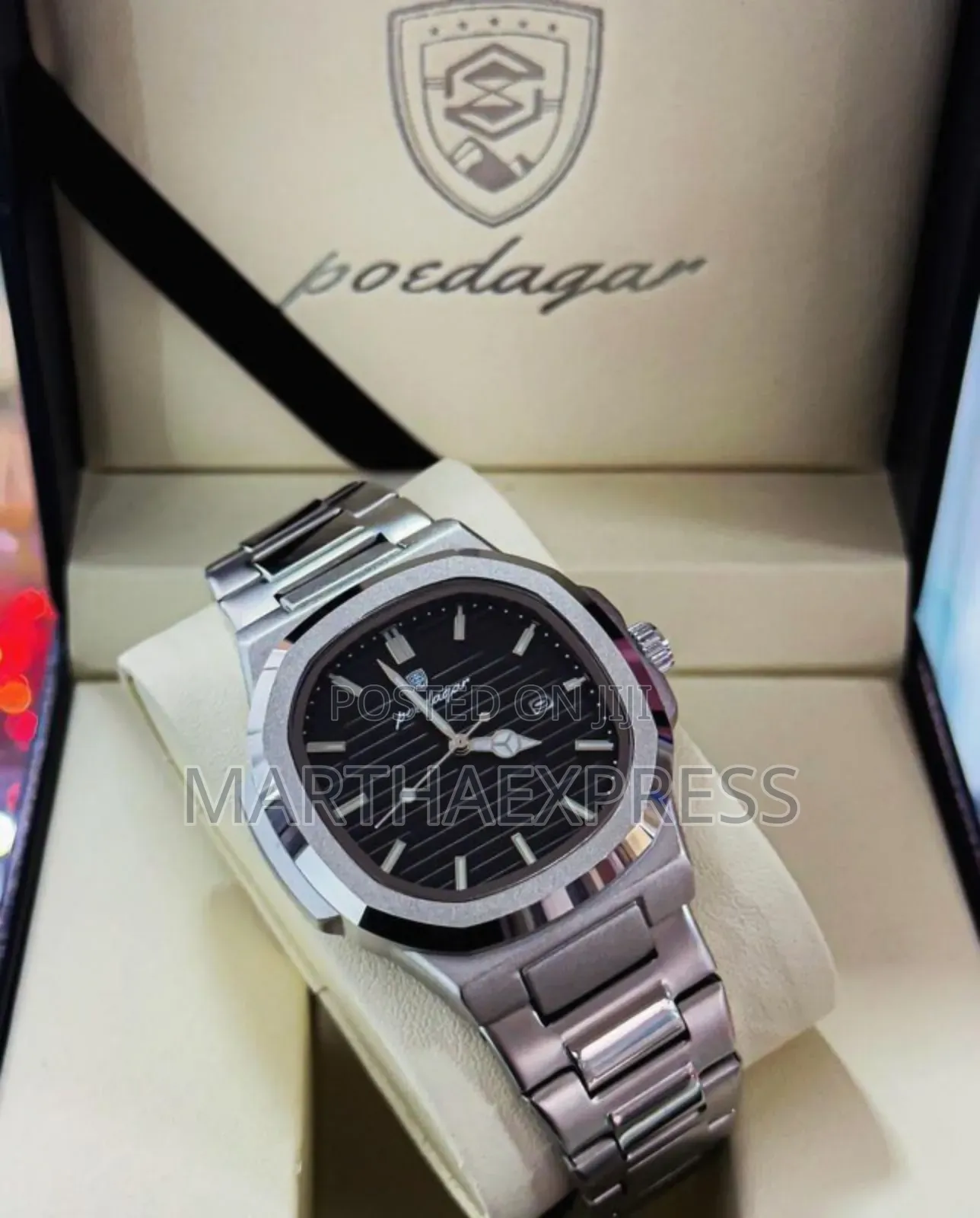 Men Watches Poedagar Black