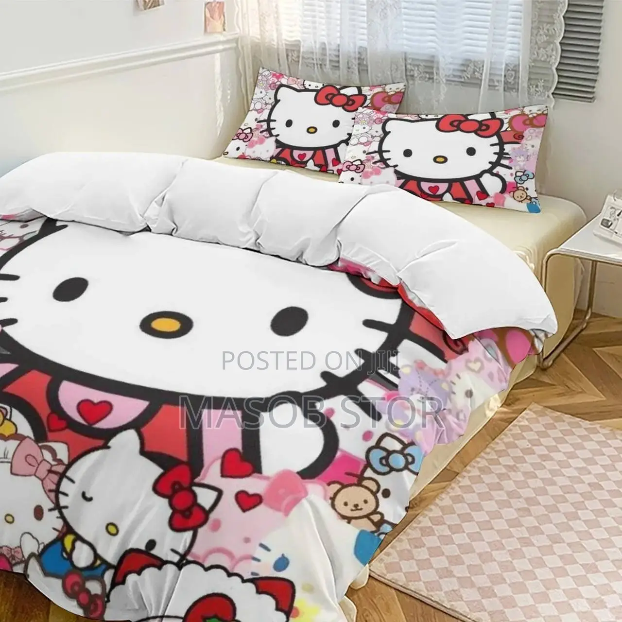 100% Cotton Kids Bedding Set Cover and Pillow Cases