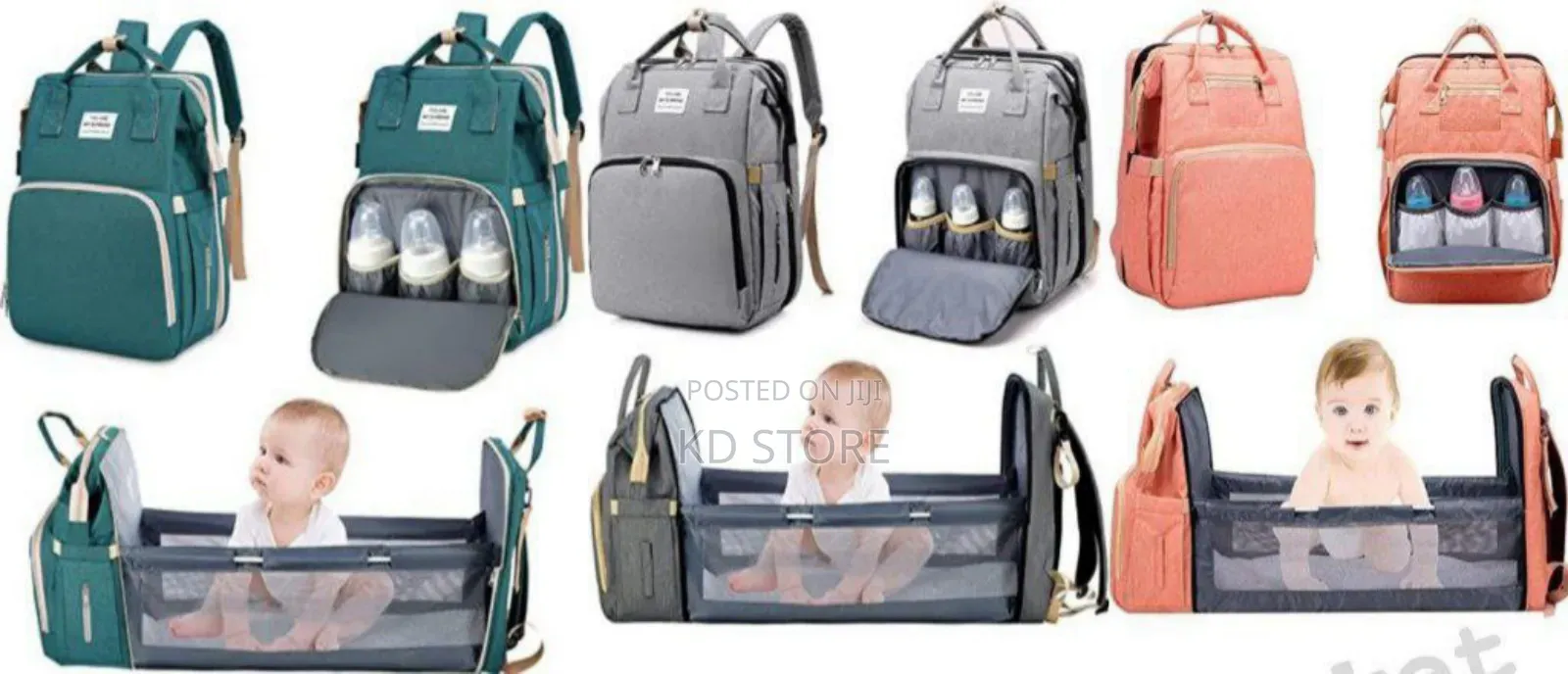 Multifunctional 
Portable Foldable Baby Bed Diaper Bag