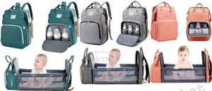 Multifunctional 
Portable Foldable Baby Bed Diaper Bag