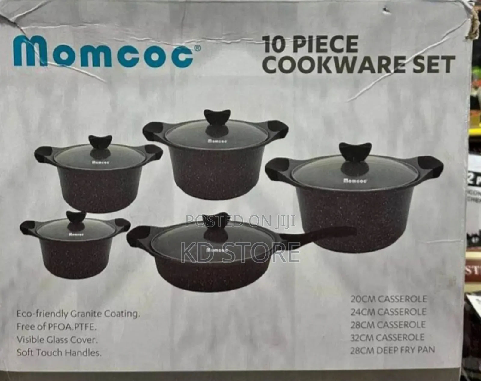 Momcoc Granite 10 PCS Cookware Set : ትልቁ ማምኮክ የግራናይት ድስቶች፤