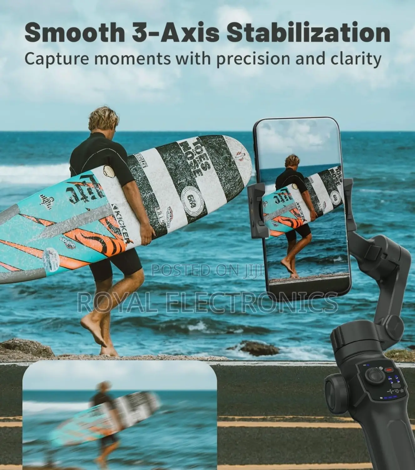 3-Axis Handheld Smartphone Stabilizer Gimbal