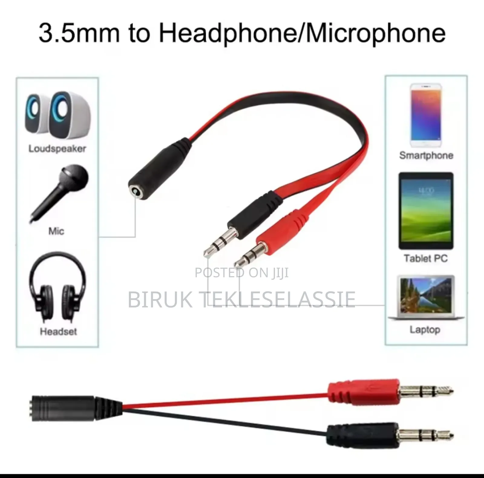 2 in 1 - 3.5 Mm Audio Splitter Cable