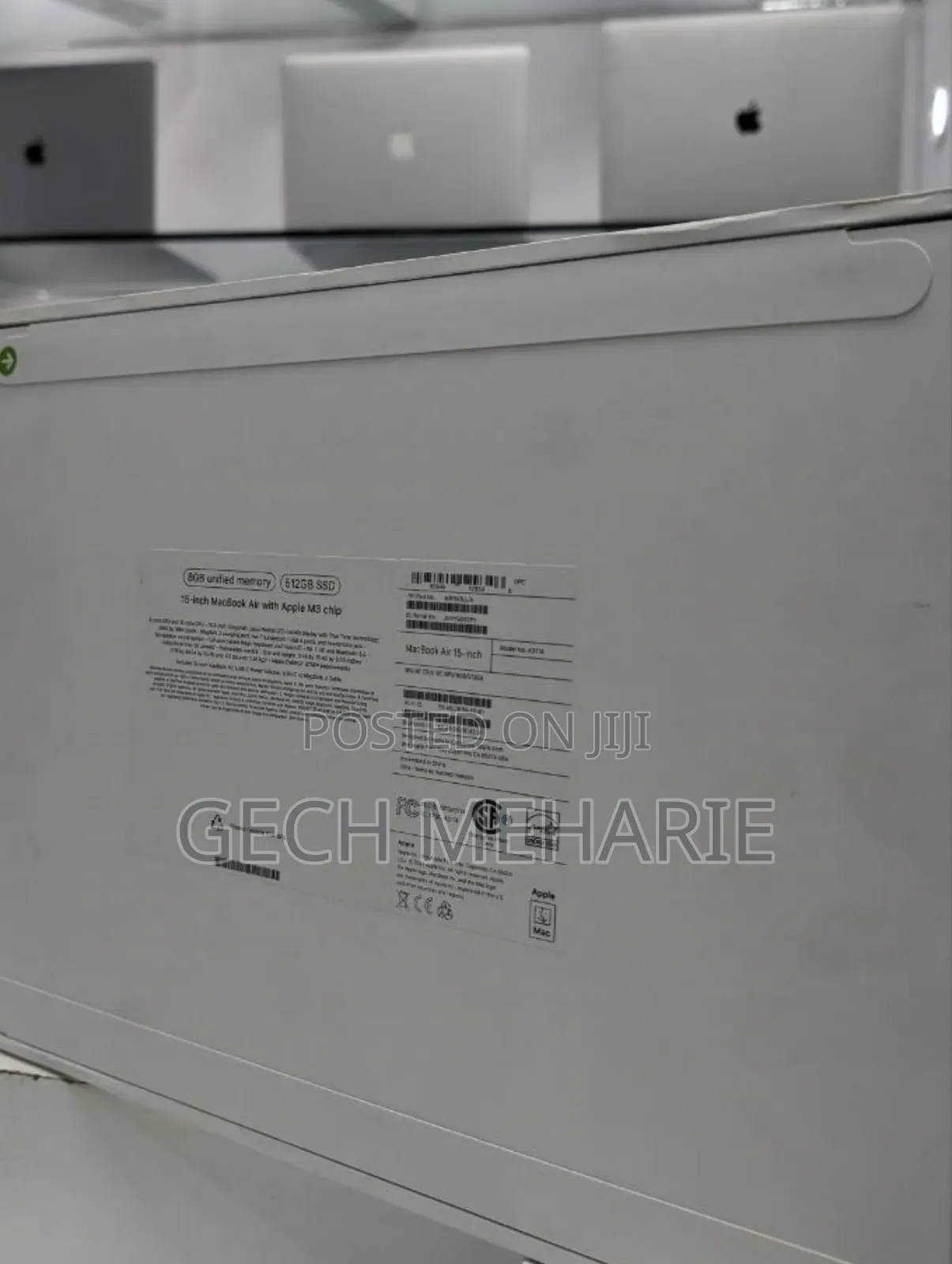 New Laptop Apple MacBook Air 2024 M3 15-Inch 8GB Apple M3 SSD 512GB