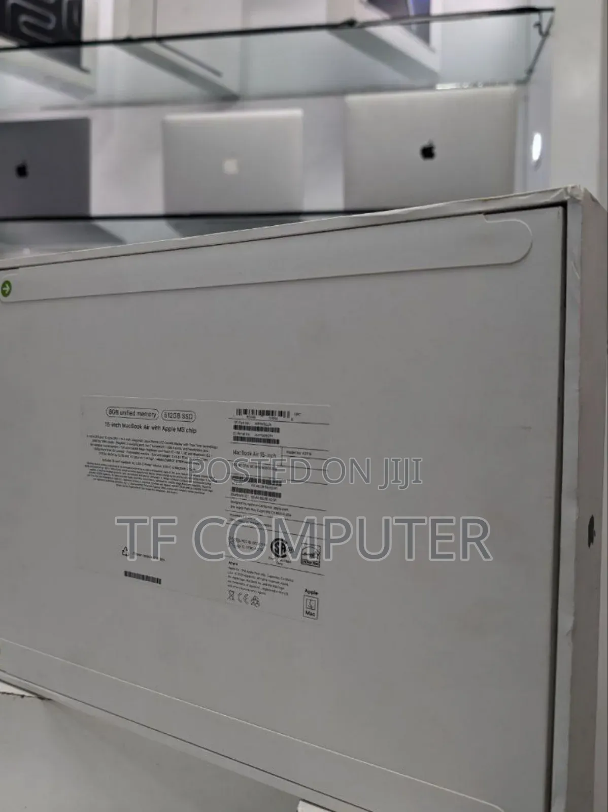 New Laptop Apple MacBook Air 2024 M3 15-Inch 8GB Apple M3 SSD 256GB