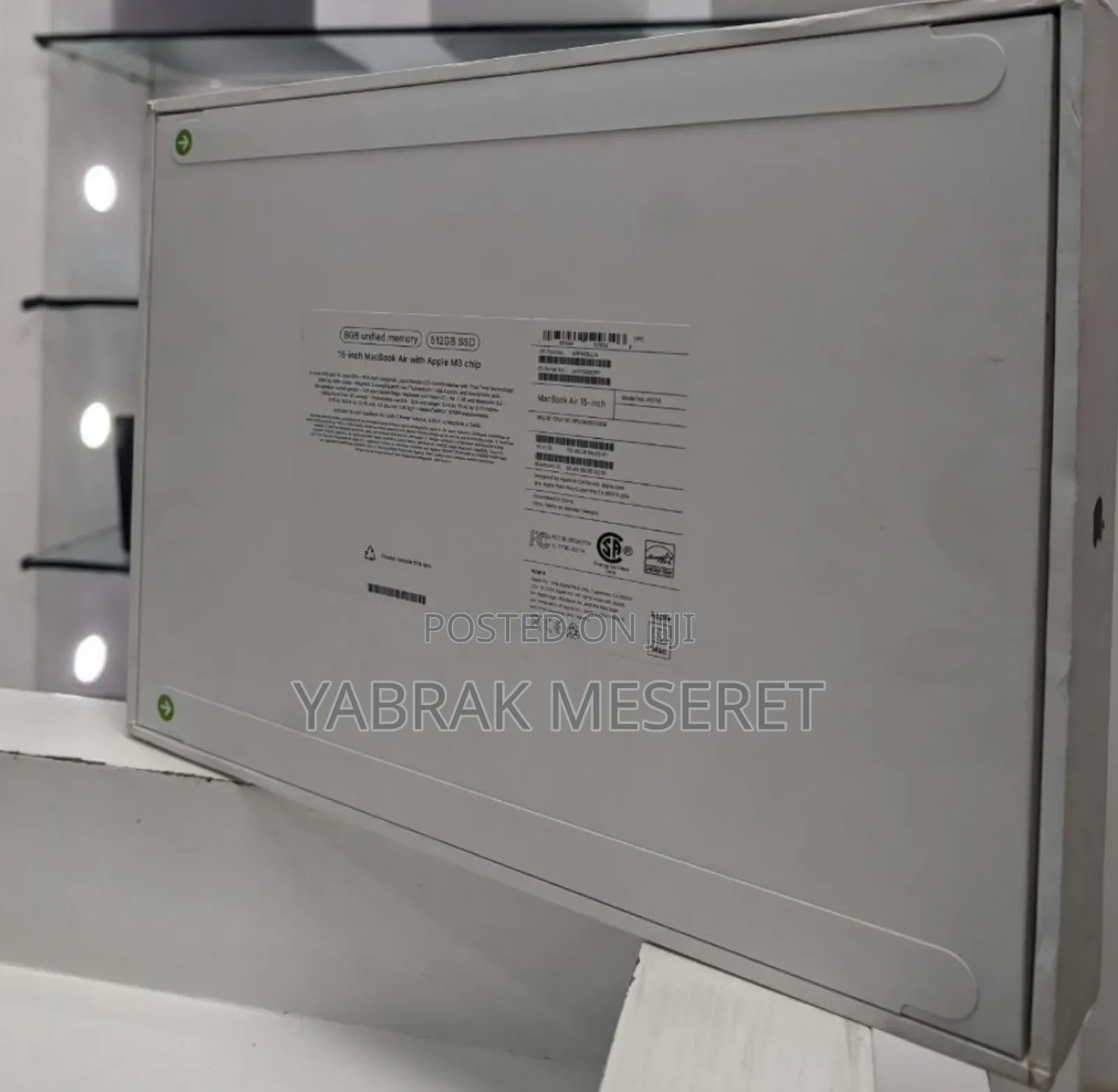 New Laptop Apple MacBook Air 2024 M3 15-Inch 8GB Apple M3 SSD 512GB