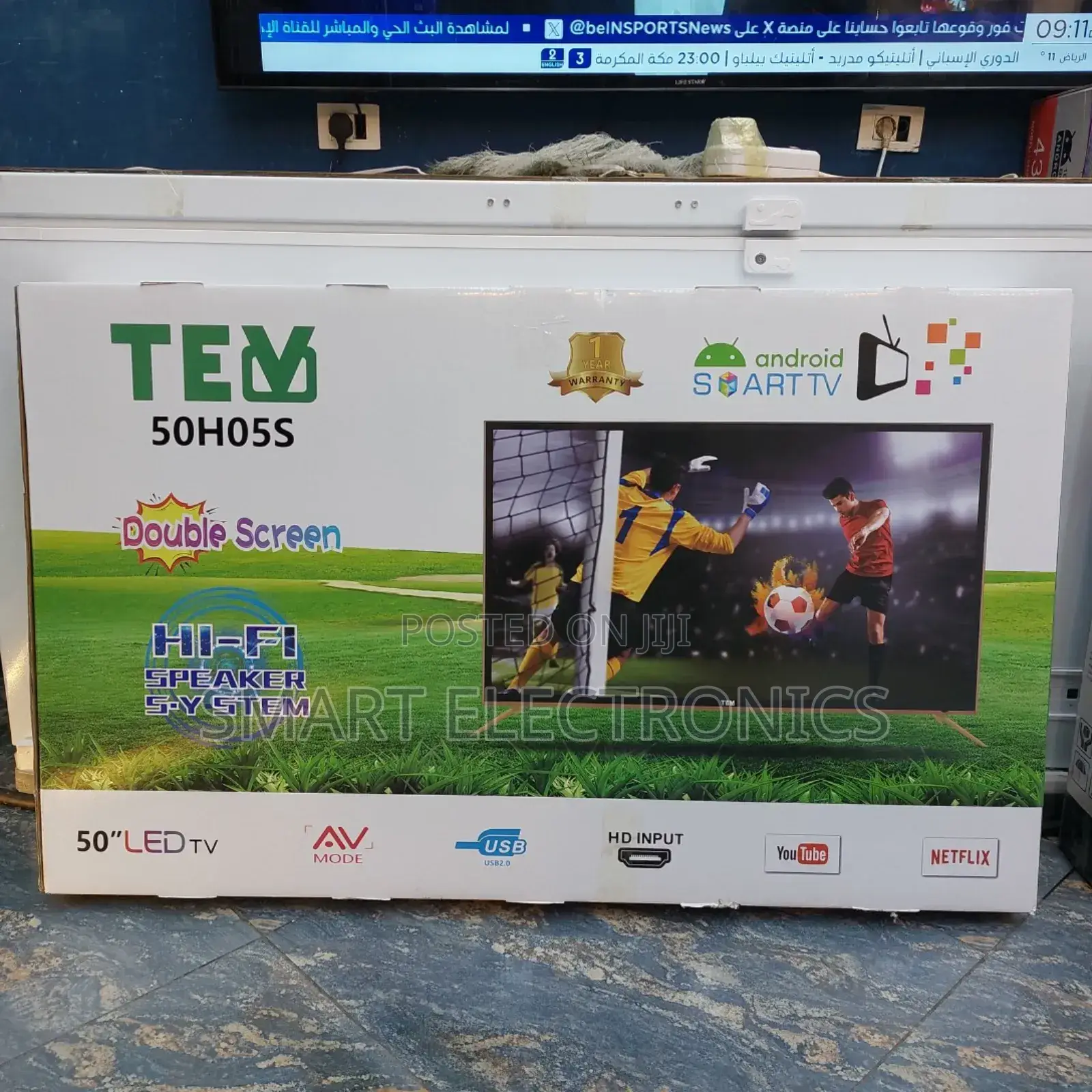 Teov 50 Inch Double Glass Smart Android Tv