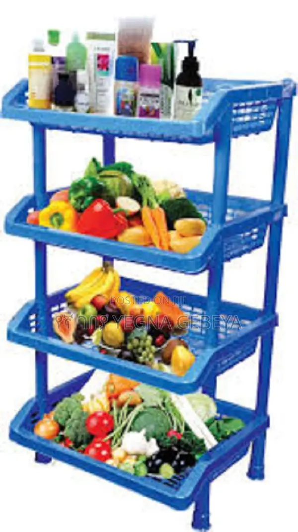 Plastic 4 Layer Vegetable Storage Rack