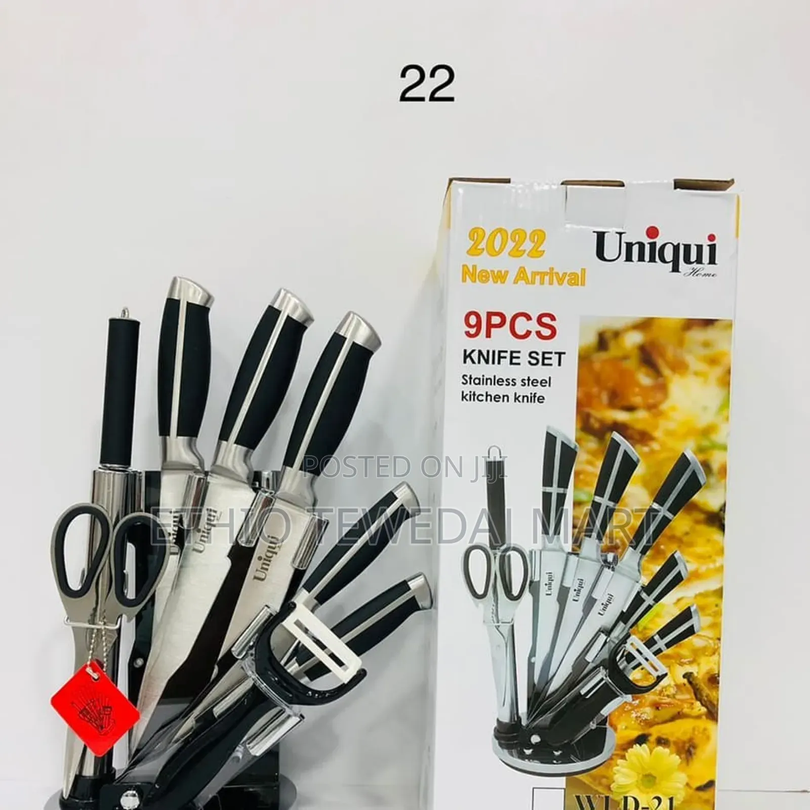 Unique 9pcs Kitchen Knife Set Stainless Steel Knives