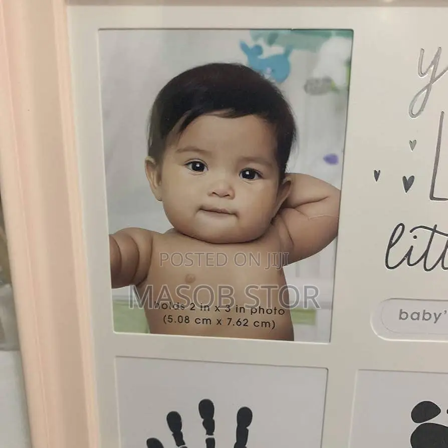 Hand and Footprint Baby Photo Frame 12 Months White