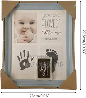 Hand and Footprint Baby Photo Frame 12 Months White