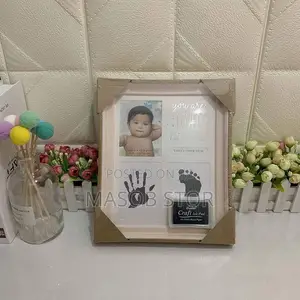 Photo - Hand and Footprint Baby Photo Frame 12 Months White