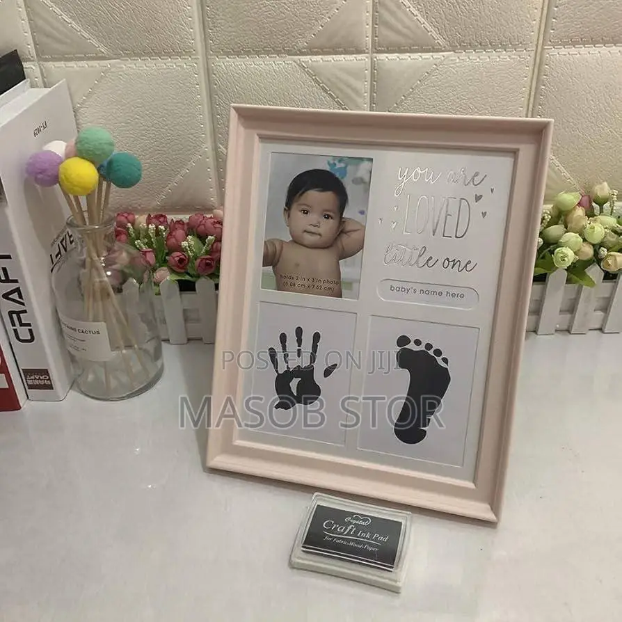 Hand and Footprint Baby Photo Frame 12 Months White