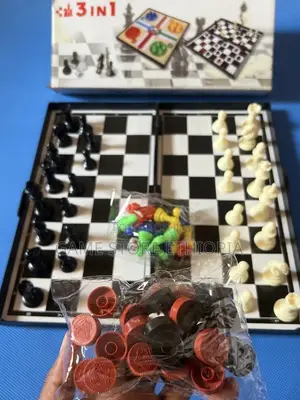 3in1 Game Board Ludo + Chess + Checkers 3በ1 ጨዋታ ቼስ + ዳማ +ሉዶ