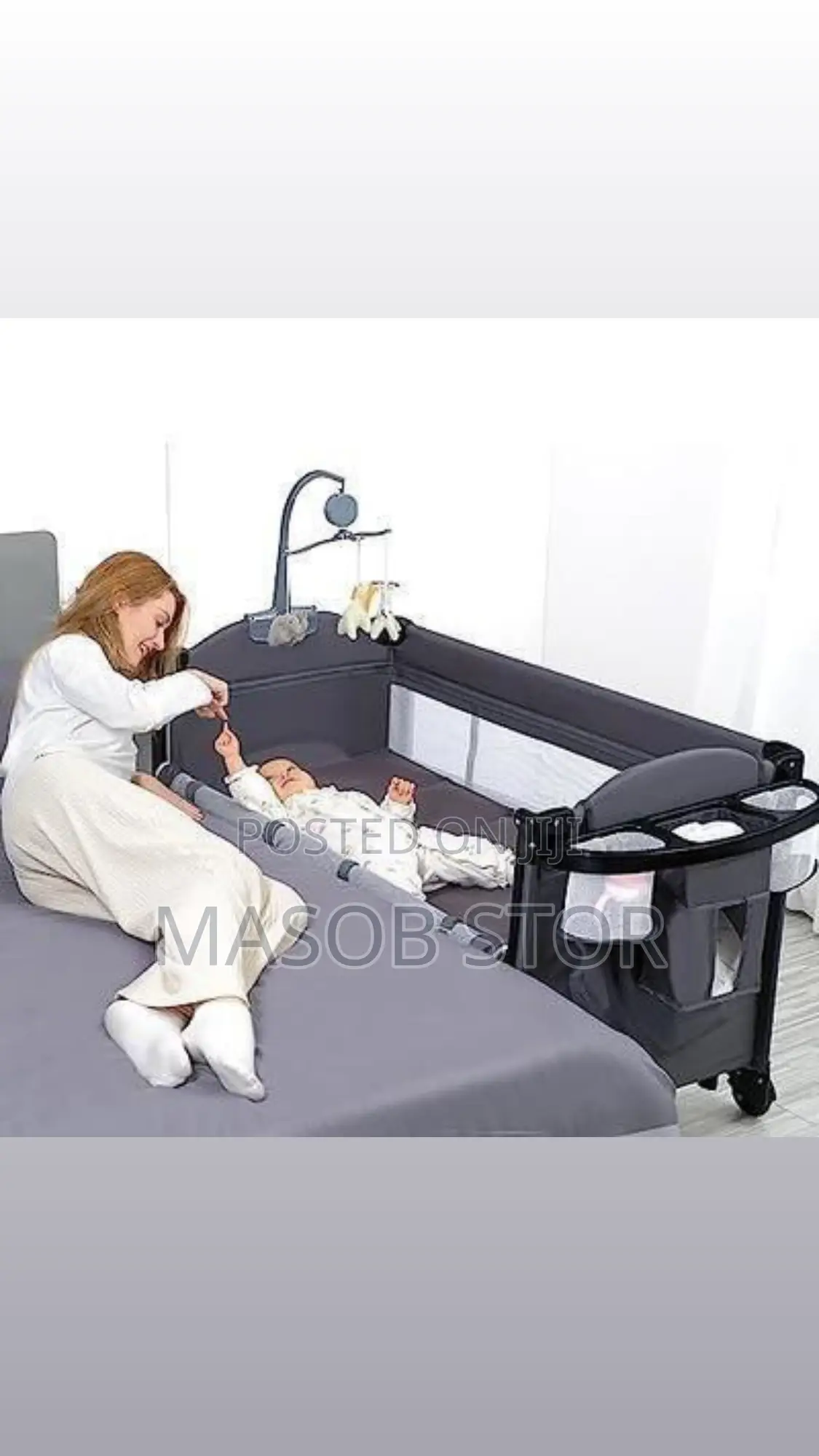 High Quality Foldable Multifunctional Baby Bed የልጆች ማስተኛ አልጋ