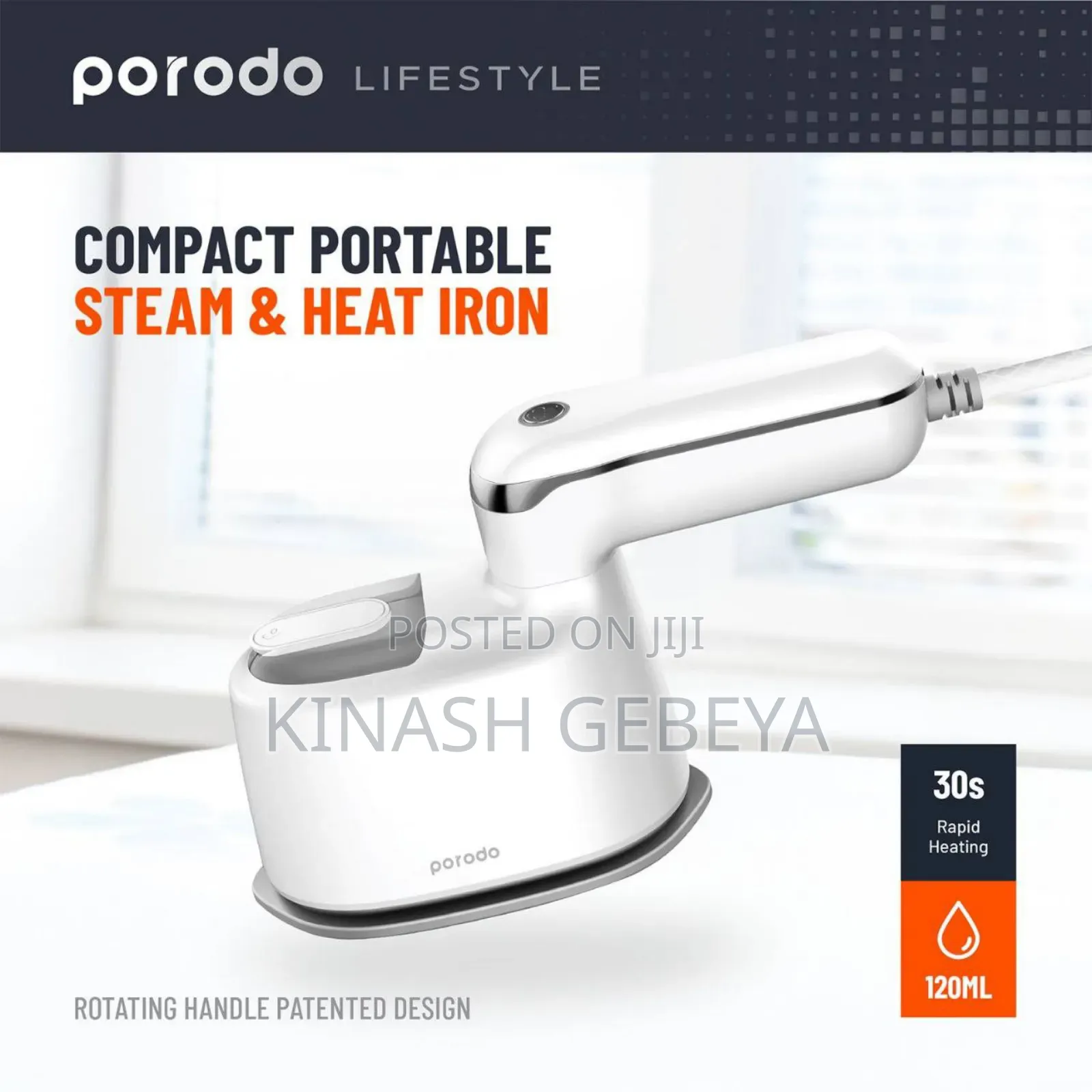 Porodo High Quality Mini Cloth Steam Iron
