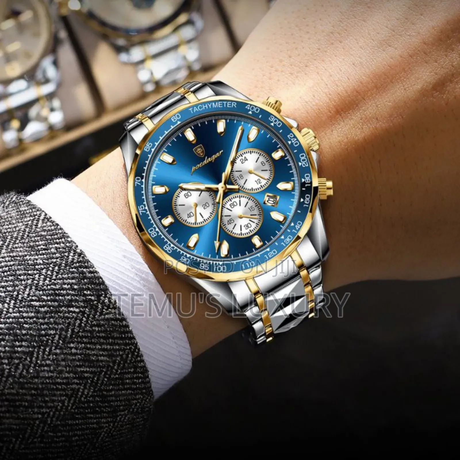 Poedagar Men's Watches Original Quartz Watch for Man