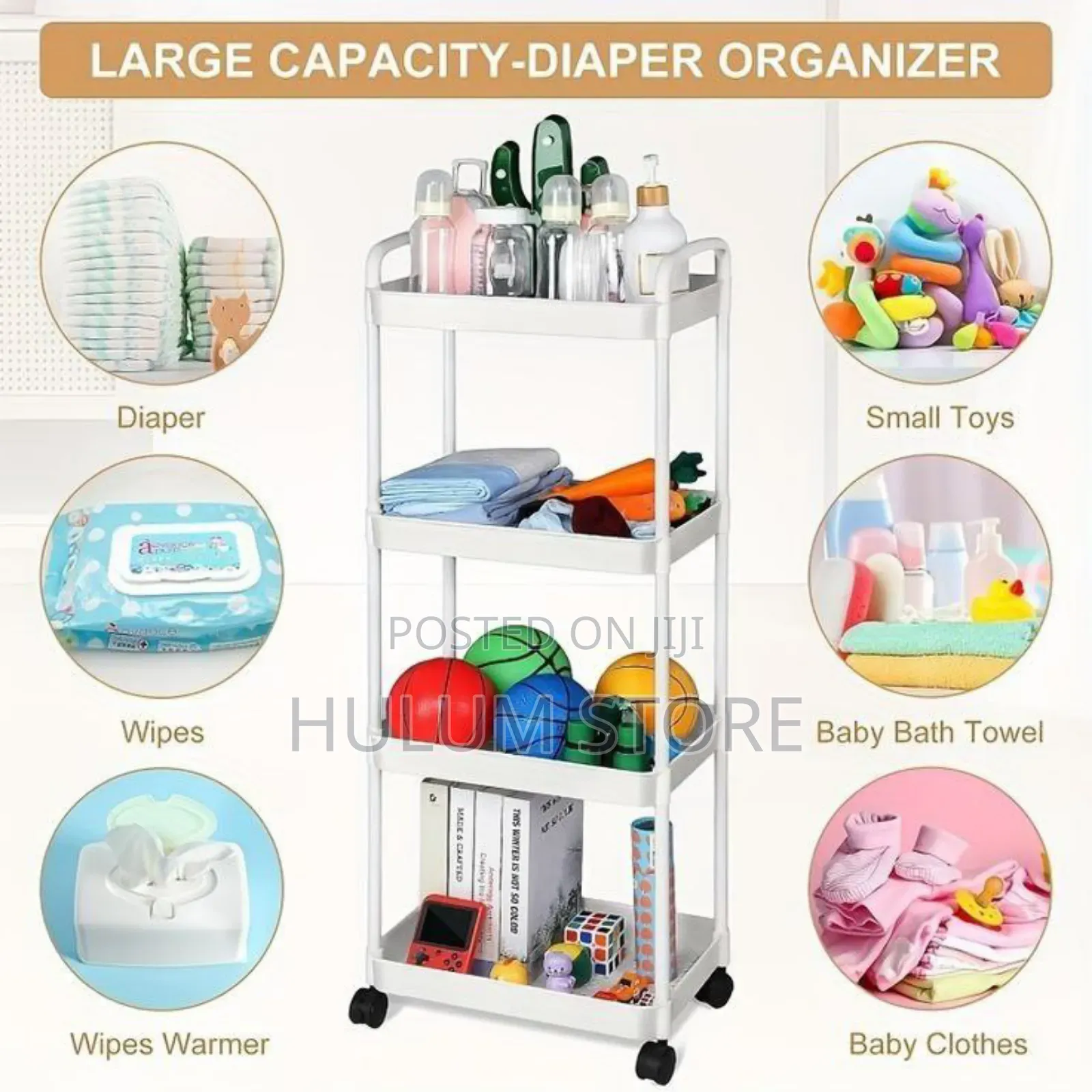 4 Layer Mobeable Storage Rack