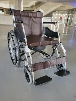 Toilet Wheelchair/ዊልቼር+Removable Pail for Waste Collection