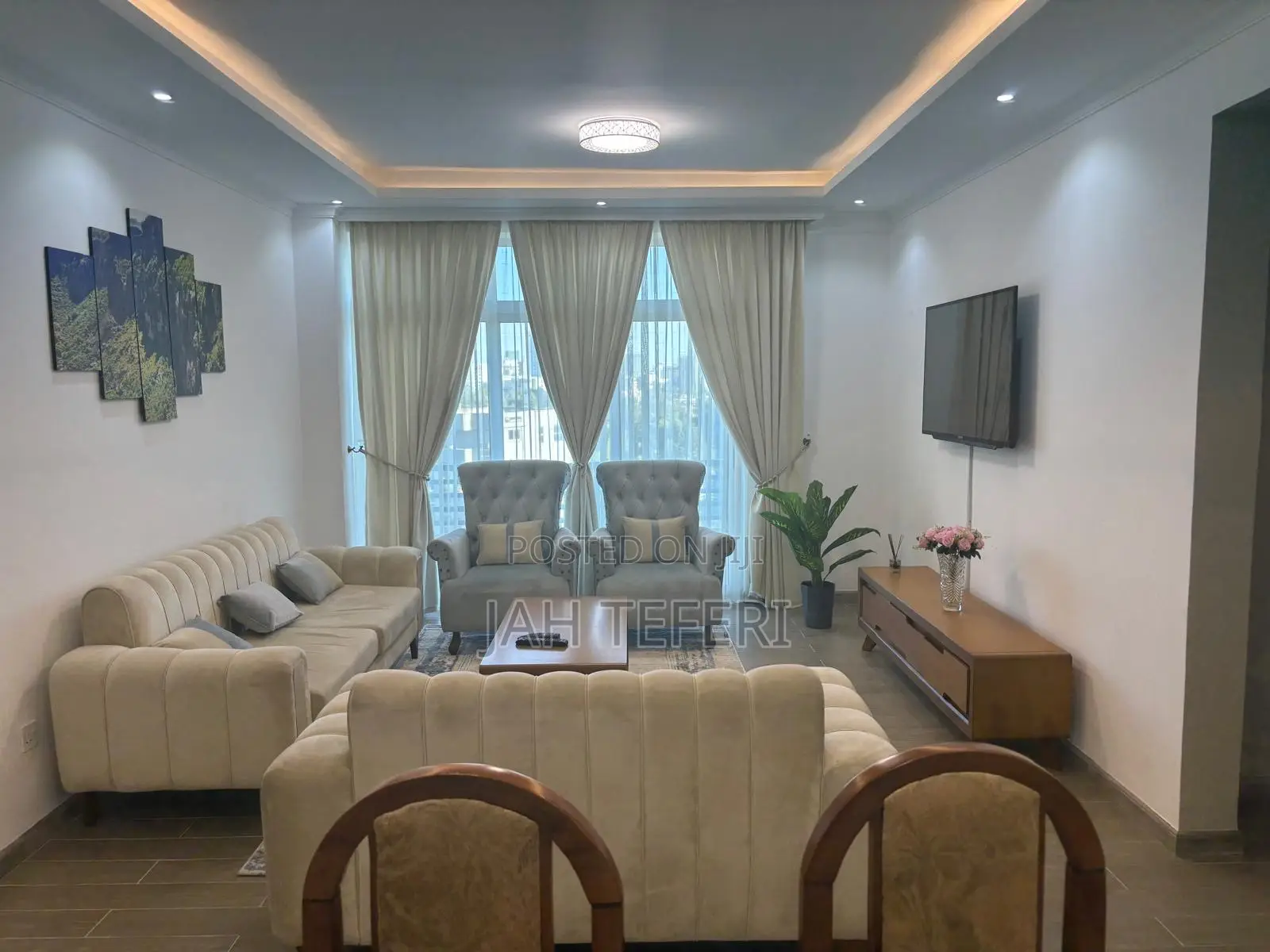 Furnished 3bdrm Apartment in Jambo Real State, Bole for rent