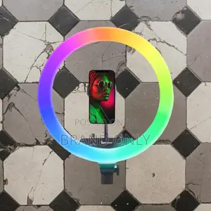 Photo - Advanced 22 Inch RGB Ring Light for Makeup