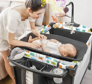 High Quality Foldable Multifunctional Baby Bed የልጆች ማስተኛ አልጋ