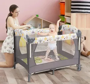 High Quality Foldable Multifunctional Baby Bed የልጆች ማስተኛ አልጋ