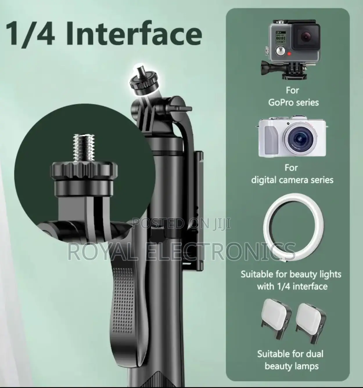 1530mm Wireless Tripod Stand for Smartphone Action Cameras