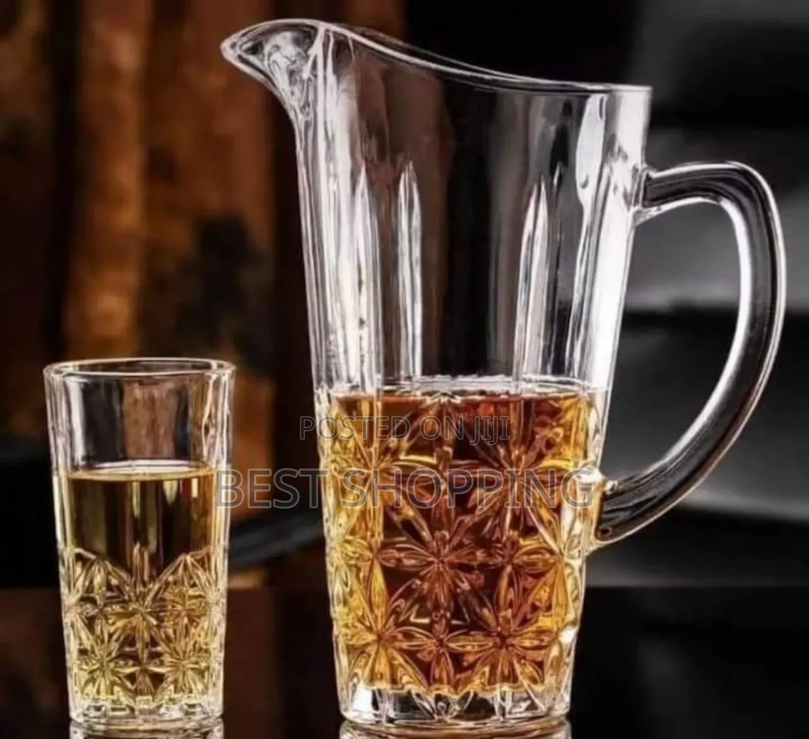 Liquids Serving Complete Glasswares መጠጫ ከነ ጆግ
