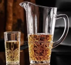 Liquids Serving Complete Glasswares መጠጫ ከነ ጆግ