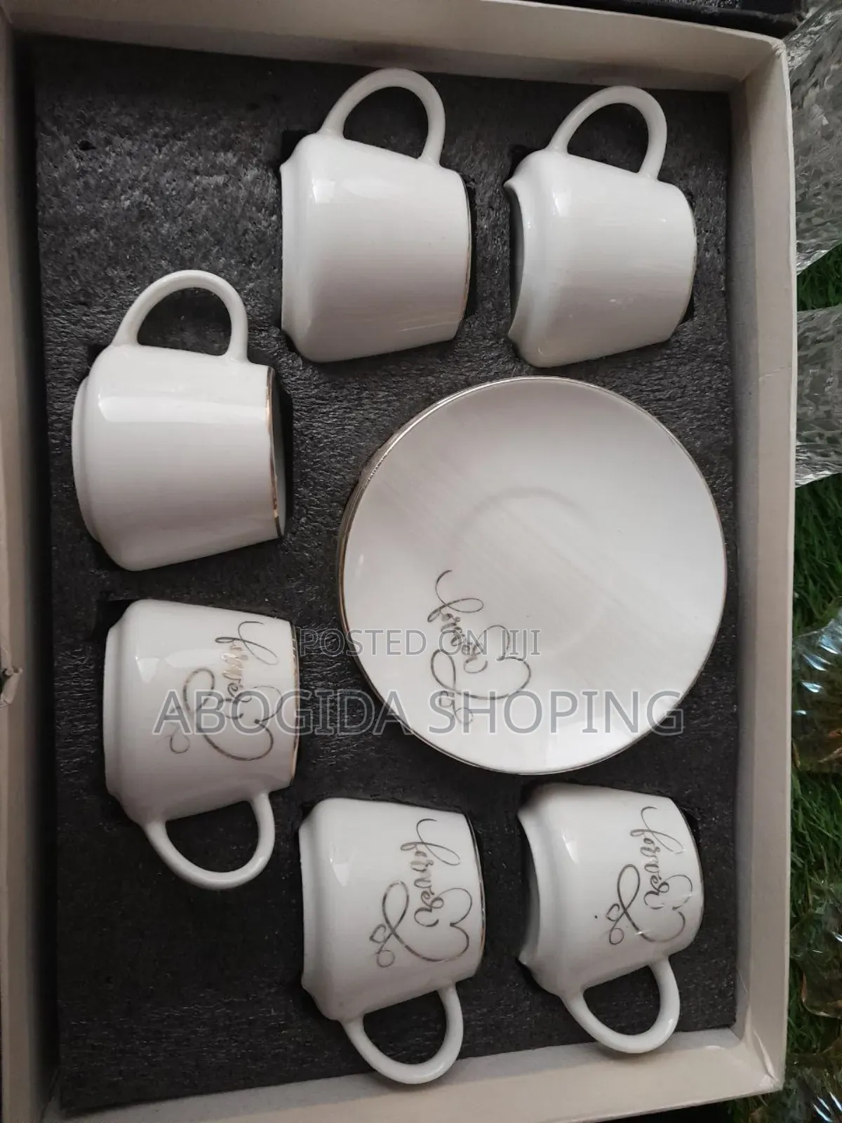 Premium 12-Pic Porcelain Coffee Cup Saucer Set ውብ የቡና ስኒ