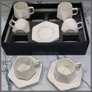 Modern 12-Piece Coffee Cup Set With Luxury Touch ማራኪ የቡና ስኒ