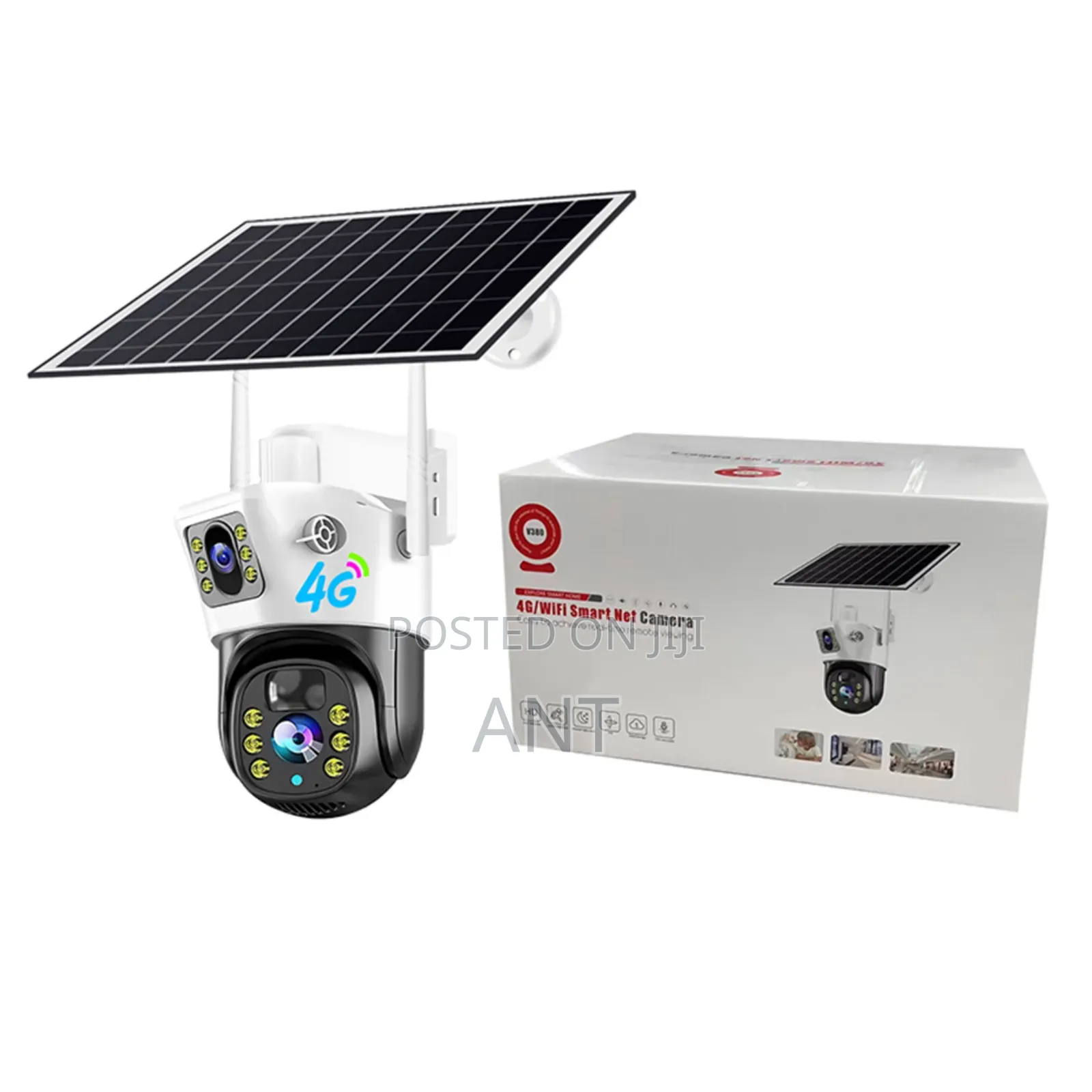 V380 Solar With 5g 4g Simcard Dual Lense 360 CCTV Camera