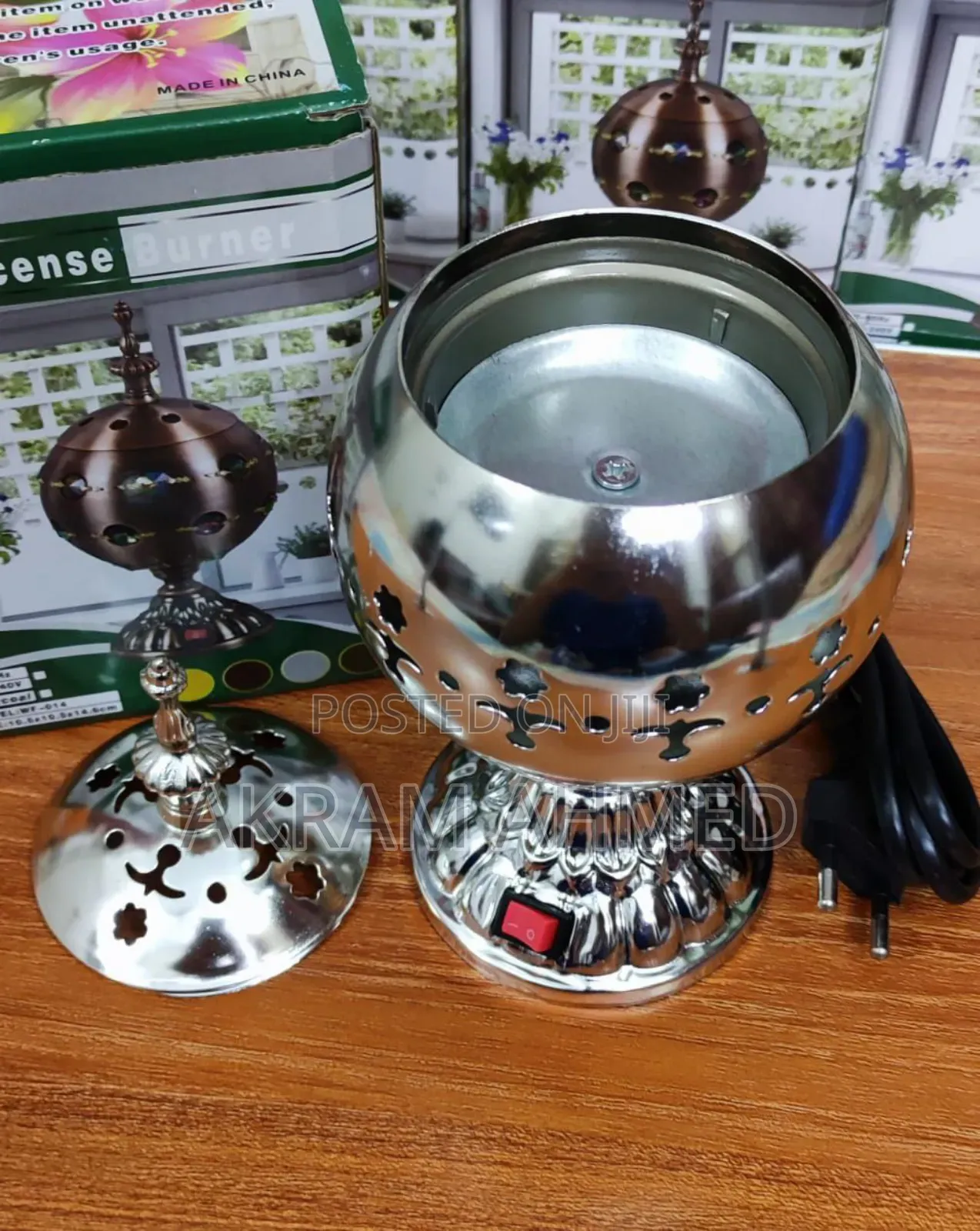 በኤሌክትሪክ የሚሰራ የእጣን ማጨሻ