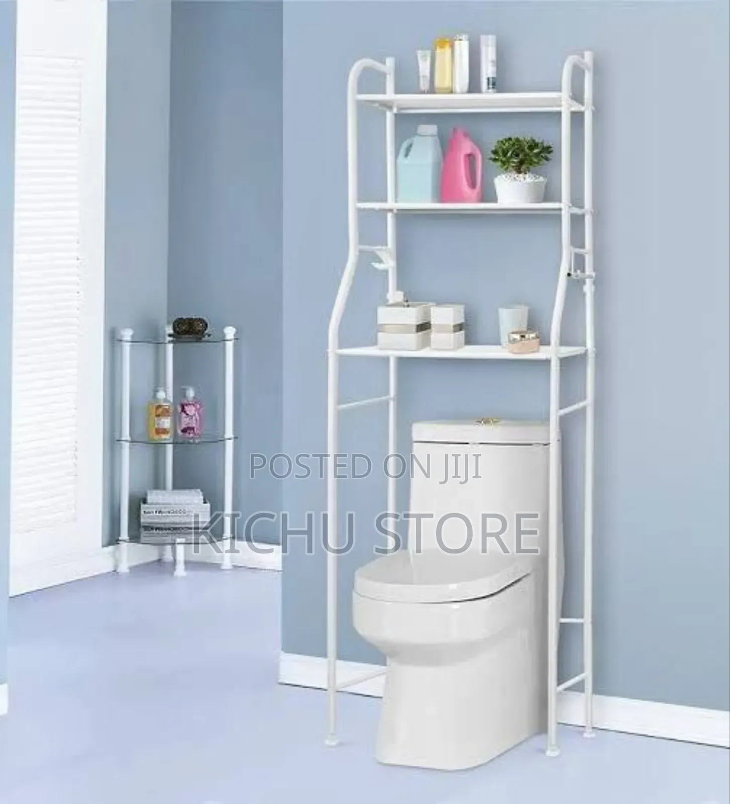 Over Toilet Wc Rack ትልቁ Size ሙሉ በሙሉ ብረት